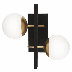 George Kovacs Alluria 2-LT Wall Mount - Weathered Black W/Autumn Gold - P1351-618