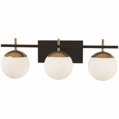 George Kovacs Alluria 3-LT Bath Light - Weathered Black W/Autumn Gold - P1353-618
