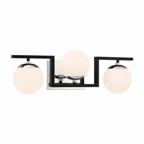 George Kovacs Alluria II 3-LT Bath Vanity-LT - Coal w/ Polished Nickel - P5423-572