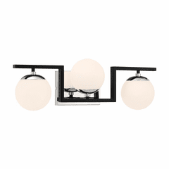 George Kovacs Alluria II 3-LT Bath Vanity-LT - Coal w/ Polished Nickel - P5423-572