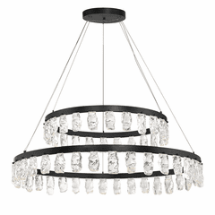 George Kovacs Artic Glacier 2 Tier LED Chandelier - Coal - P1499-66A-L