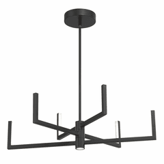 George Kovacs Articular 6 Light LED Chandelier - Coal - P1476-66A-L