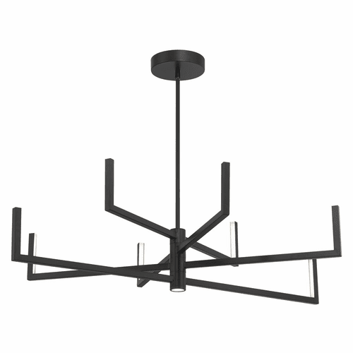 George Kovacs Articular 8 Light LED Chandelier - Coal - P1478-66A-L
