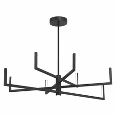 George Kovacs Articular 8 Light LED Chandelier - Coal - P1478-66A-L