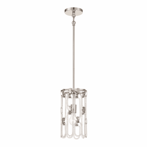 George Kovacs Charming 1 Light Mini Pendant - Polished Nickel - P5381-613