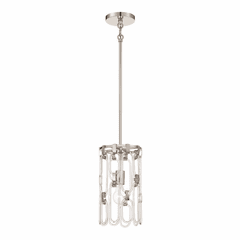 George Kovacs Charming 1 Light Mini Pendant - Polished Nickel - P5381-613