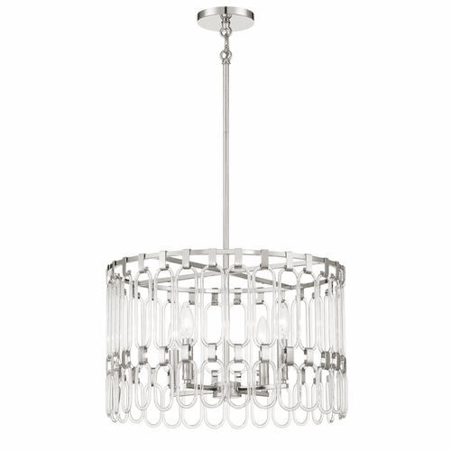 George Kovacs Charming 4-LT Convertible Semi Flush - Polished Nickel - P5384-613