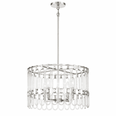 George Kovacs Charming 4-LT Convertible Semi Flush - Polished Nickel - P5384-613
