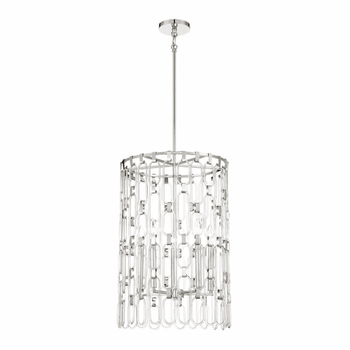 George Kovacs Charming 5 Light Pendant - Polished Nickel - P5385-613