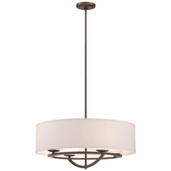 George Kovacs Circuit 4-LT Drum Pendant - Smoked Iron - P1814-172