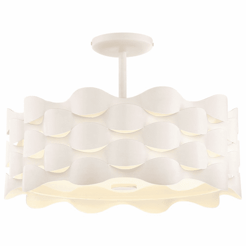 George Kovacs Coastal Current LED Semi Flush - Sand White - P1302-655-L