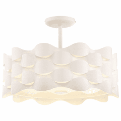 George Kovacs Coastal Current LED Semi Flush - Sand White - P1302-655-L