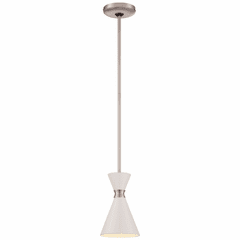 George Kovacs Conic 1-LT Mini Pendant - Glitter Gloss White - P1821-44F George Kovacs Conic 1-LT Mini Pendant - Glitter Gloss White - P1821-44F