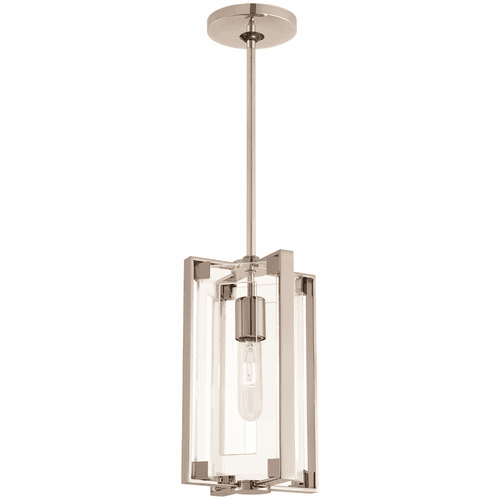 George Kovacs Crystal Clear 1-LT Mini Pendant - Polished Nickel - P1401-613