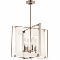 George Kovacs Crystal Clear 4-LT Pendant - Polished Nickel - P1404-613