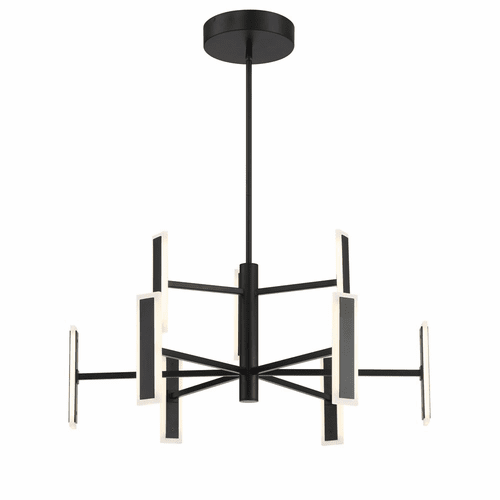 George Kovacs Edge 9 Light LED Chandelier - Coal - P1419-66A-L