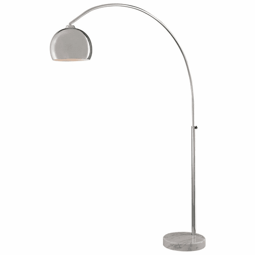 George Kovacs George's Reading Room 1 Light Arc Floor Lamp - Chrome - P053-077