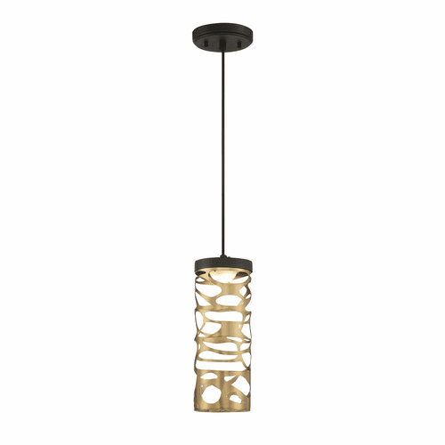 George Kovacs Golden Eclipse LED Mini Pendant - Coal And Honey Gold - P935-688-L