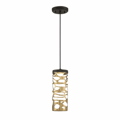 George Kovacs Golden Eclipse LED Mini Pendant - Coal And Honey Gold - P935-688-L