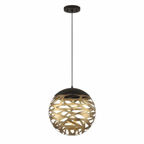 George Kovacs Golden Eclipse LED Pendant - Coal And Honey Gold - P934-688-L