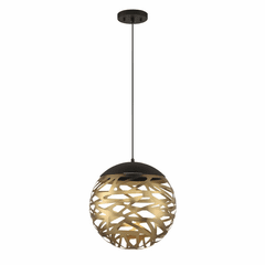 George Kovacs Golden Eclipse LED Pendant - Coal And Honey Gold - P934-688-L