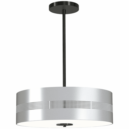 George Kovacs Grid 3 4-LT Semi Flush Mount - Coal w/Brushed Nickel - P1594-691