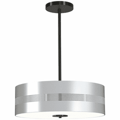 George Kovacs Grid 3 4-LT Semi Flush Mount - Coal w/Brushed Nickel - P1594-691