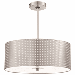 George Kovacs Grid 3-LT Drum Pendant - Brushed Nickel - P5743-084