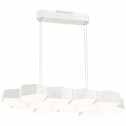 George Kovacs Hexacomb LED Pendant - Matte White - P8219-044B-L