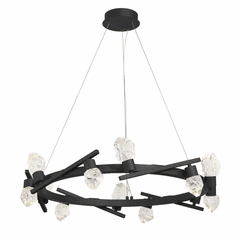 George Kovacs Kosmyc 10 Light LED Chandelier - Sand Black - P1537-066-L