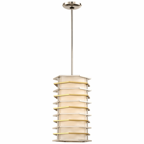 George Kovacs Levels LED Mini Pendant - Polished Nickel W/Honey Gold - P1071-657-L