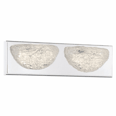 George Kovacs Modern Ice 2 Light LED Bath Vanity Light - Chrome - P5442-077-L George Kovacs Modern Ice 2 Light LED Bath Vanity Light - Chrome - P5442-077-L