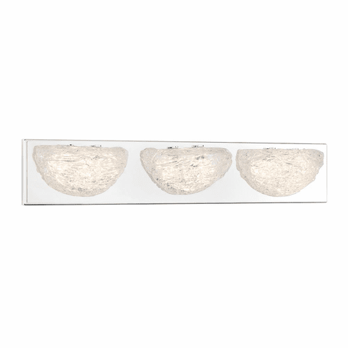 George Kovacs Modern Ice 3 Light LED Bath Vanity Light - Chrome - P5443-077-L