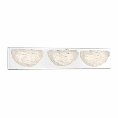 George Kovacs Modern Ice 3 Light LED Bath Vanity Light - Chrome - P5443-077-L George Kovacs Modern Ice 3 Light LED Bath Vanity Light - Chrome - P5443-077-L