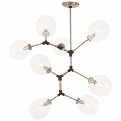 George Kovacs Nexpo 8-LT Pendant - Brushed Nickel W/Black Accents - P1365-619