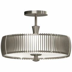George Kovacs Night Moves LED Flush Mount - Pewter - P1678-084C-L