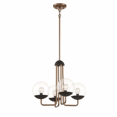 George Kovacs Outer Limits 4-LT Chandelier - Painted Bronze - P1504-416