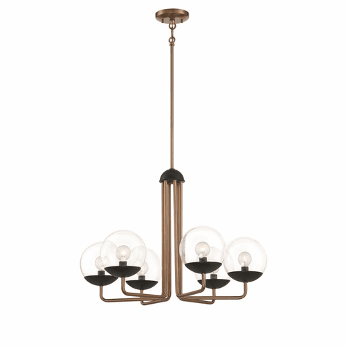 George Kovacs Outer Limits 6-LT Chandelier - Painted Bronze - P1505-416