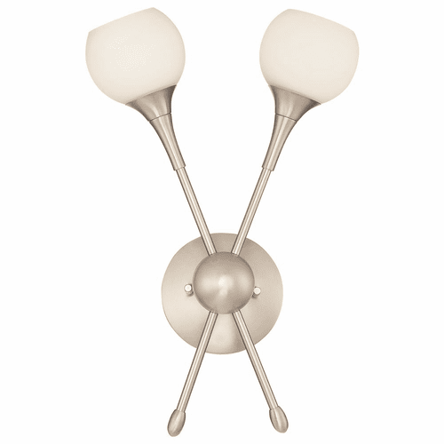 George Kovacs Pontil 2-LT Wall Sconce - Brushed Nickel - P1802-084