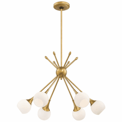 George Kovacs Pontil 6-LT Chandelier - Honey Gold - P1806-248