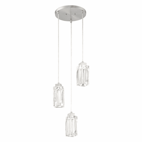 George Kovacs Putnam Place 3 Light LED Pan Pendant - Brushed Nickel - P1873-084-L