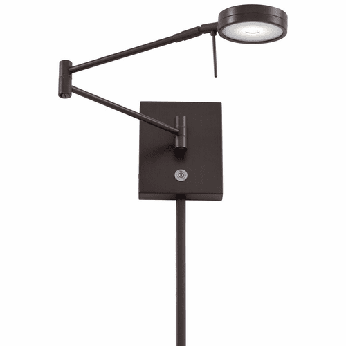 George Kovacs Reading Room 1-LT LED Swing Arm Wall Lamp - Bronze - P4308-647