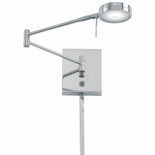 George Kovacs Reading Room 1-LT LED Swing Arm Wall Lamp - Chrome - P4308-077