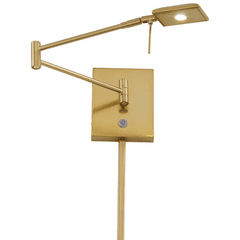 George Kovacs Reading Room 1-LT LED Swing Arm Wall Lamp - Honey Gold - P4328-248