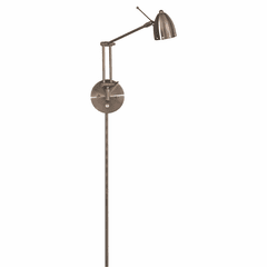 George Kovacs Reading Room 1-LT Task Wall Lamp - Bshd Nickel - P254-084 George Kovacs Reading Room 1-LT Task Wall Lamp - Bshd Nickel - P254-084