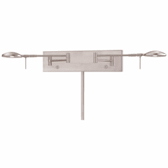 George Kovacs Reading Room 2-LT LED Swing Arm Wall Lamp - Bshd Nickel - P4339-084