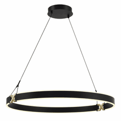 George Kovacs Recovery X 33" LED Pendant - Coal And Satin Brass - P5406-689-L