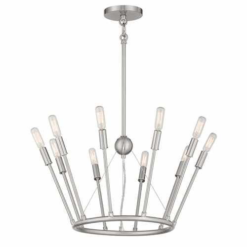 George Kovacs Royalty 10-LT Chandelier - Brushed Nickel - P1680-084