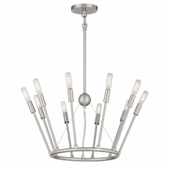 George Kovacs Royalty 10-LT Chandelier - Brushed Nickel - P1680-084 George Kovacs Royalty 10-LT Chandelier - Brushed Nickel - P1680-084