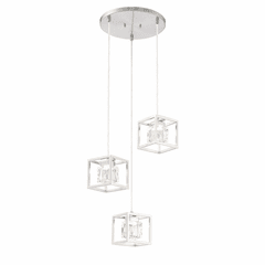 George Kovacs San Marin 3 Light LED Pan Pendant - Brushed Nickel - P1863-084-L